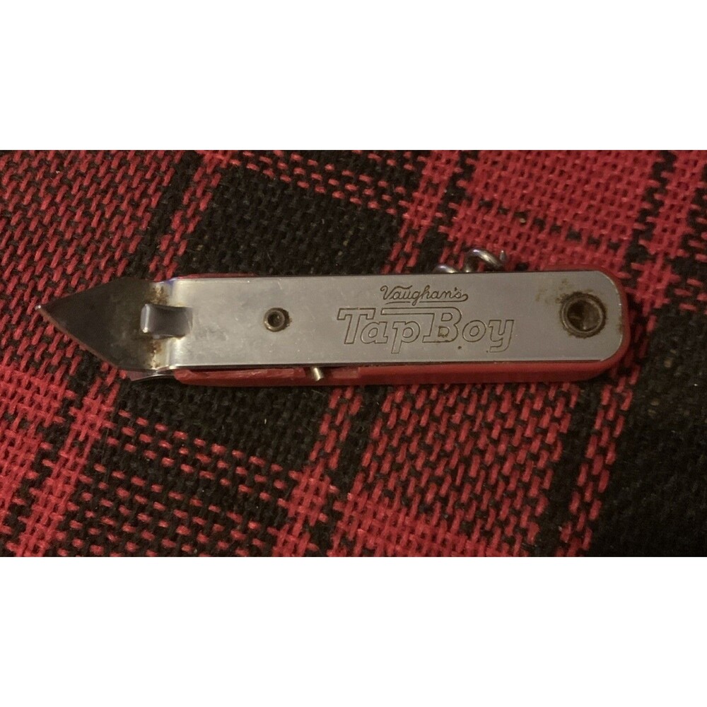 Vintage Vaughan’s Tap Boy Bottle Opener W/ Corkscrew Chicago USA Black -A